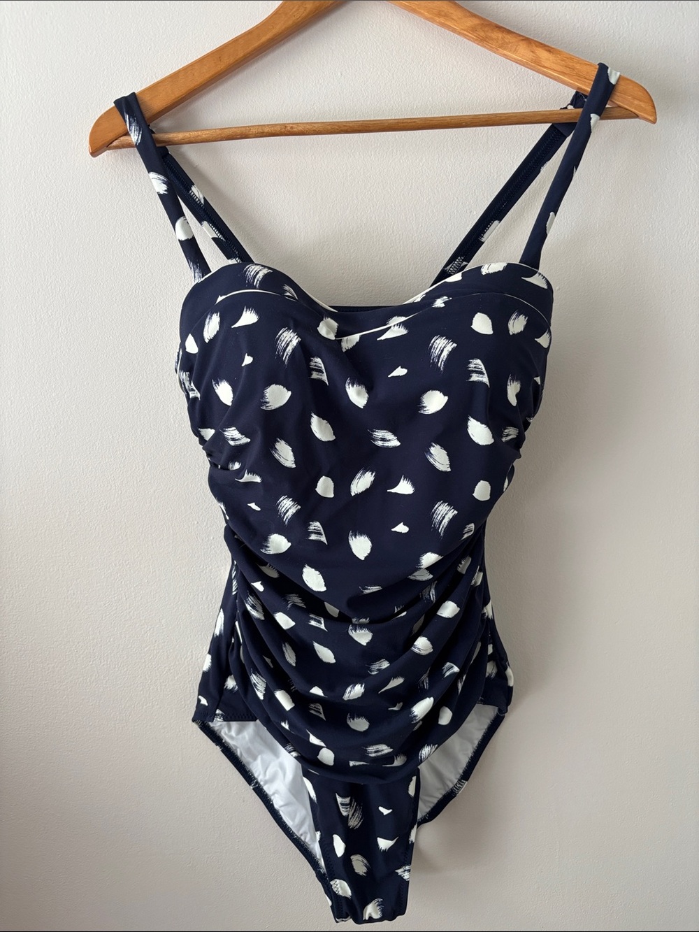 Profile by Gottex Navy One-Piece Swimsuit with White Brushstroke Print